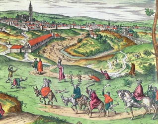 Plan de la ville de Séville, de Civitates Orbis Terrarum par Georg Braun et Frans Hogenberg (détail)