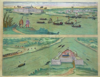 Deux vues de Comorra, de 