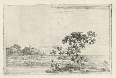 Paysage avec figures près d