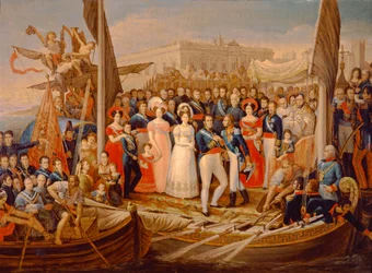 Ferdinand VII débarquant au port de Santa Maria, XIXe siècle