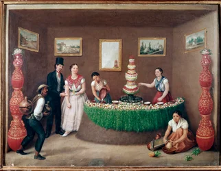 Vendeurs de horchata de chufa (boisson traditionnelle de Valence, Espagne)