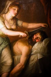 Judith et Holopherne, détail, vers 1790-1800 (huile sur toile)