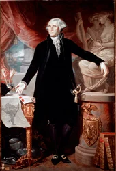 Portrait du président des États-Unis George Washington (1732-1799). Peinture de Giuseppe Perovani (1765-1835) Madrid, Academia de San Fernando