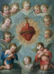 Sacré-Cœur de Jésus entouré d