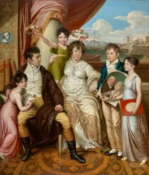 La famille du grand marchand Johann Christian Edler von Bruchmann