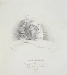 Ludwig van Beethoven sur son lit de mort, 28 mars 1827