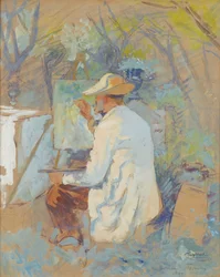 Theodor von Hörmann peignant à Taormina