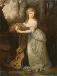 Portrait de Krystyna Magdalena Radziwiłłówna (1776-1796), fille de Michał Hieronim Radziwiłł.