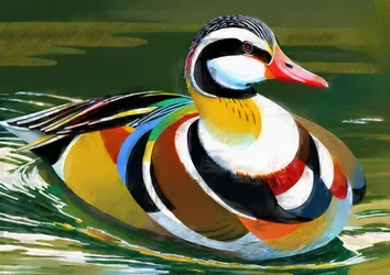 Animaux : canard mandarin 2