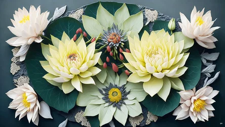 mandala: éléments de nénuphars_02