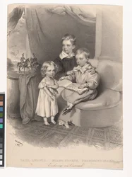 Les archiducs Charles-Louis, François-Joseph et Ferdinand-Max d