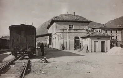 Album "Meine weltkriegs - Erinnerungen South-West Front (Carinthia, Italie, South Tyrol) 31/03/1915-12/11/1918 - Josef Zohles Wien": gare de Tolmezzo
