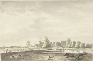 La maison du passeur sur la Lek près de Schoonhoven