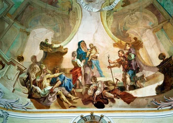 Fresque au plafond de l