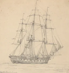 Frégate unique, poupe en avant 1813
