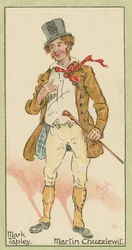 Mark Tapley, Martin Chuzzlewit (lithographie couleur)