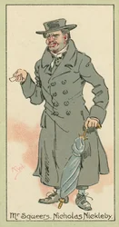 M. Squeers, Nicholas Nickleby (lithographie couleur)