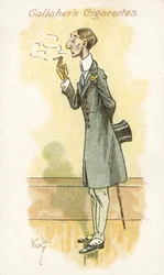 Les adeptes du tabac No 16 (lithographie en couleur)