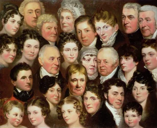 La famille Harvey de Norwich, vers 1820
