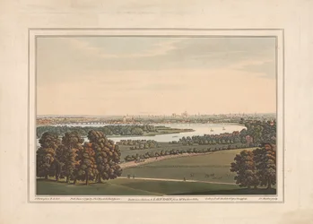 Battersea, Chelsea et Londres depuis la Villa de M. Rucker