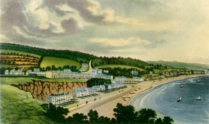 Vue de Dawlish depuis la falaise ouest, 1817, 1943