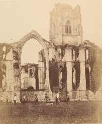 Abbaye de Fountains. Fenêtre Est et Tour