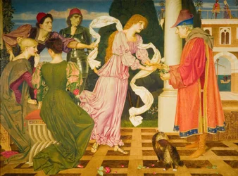 La Belle recevant la rose blanche de son père, 1899
