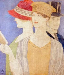 Visiteurs à une exposition