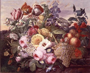 Nature morte avec fleurs et raisins, 1880
