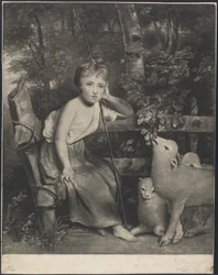 Mlle Mary Palmer en tant que "La jeune bergère"
