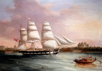 John Wood approchant Bombay, vers 1850
