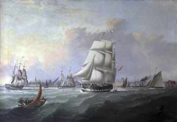 Le port de Liverpool: au premier plan le navire John Campbell, propriétaire Isaac Bold