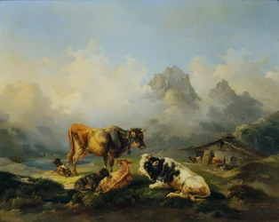 Alpage avec bovins