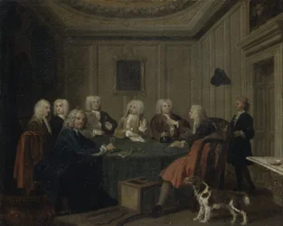 Un club de gentlemen, vers 1730