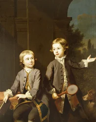 Double Portrait de Henry Penruddocke Wyndham et son frère Wandham, trois-quarts de longueur, 1743