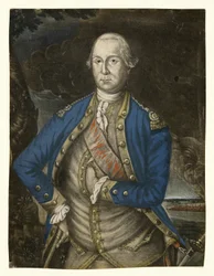 Son Excellence George Washington Esquire, pub. 1776 (gravure en couleur)