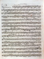 Page de partition musicale de la Symphonie en ut majeur par Pleyel