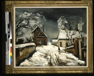 Maisons sous la neige