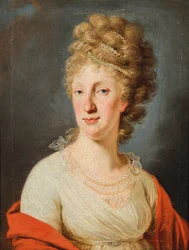 Impératrice Marie-Thérèse (1772-1807), portrait avec collier de perles