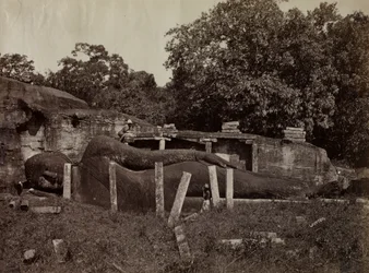 Le Paranirvana de Bouddha, Gal Vihara, Polonnaruva, Ceylan