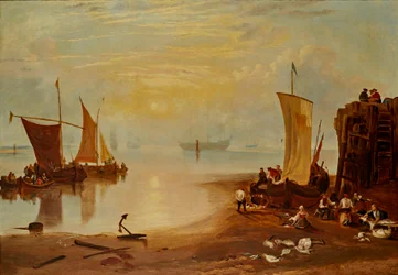 Le soleil se levant à travers la vapeur