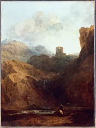 Château de Dolbadern, Nord du Pays de Galles ... (peinture sur toile)