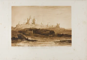 Château de Dunstanborough, planche 14 de Liber Studiorum