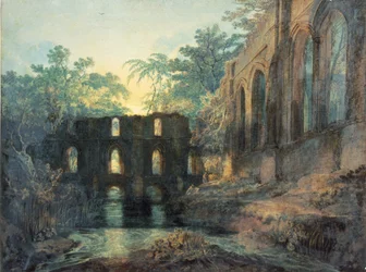 Abbaye des Fontaines (aquarelle)