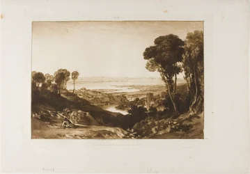 Jonction de Severn et Wye, planche 28 de Liber Studiorum