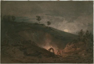Four à chaux au clair de lune