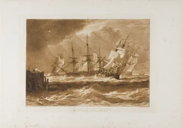 Navires dans une brise, planche 10 de Liber Studiorum