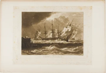 Navires dans une brise, planche 10 de Liber Studiorum