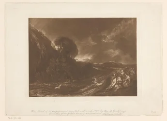 Paysage orageux avec inondation et naufragés (Landschapsstudies, Liber Studiorum)
