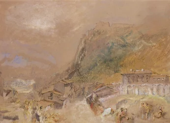 La Bastille à Grenoble, depuis le village de La Tronche, c.1836